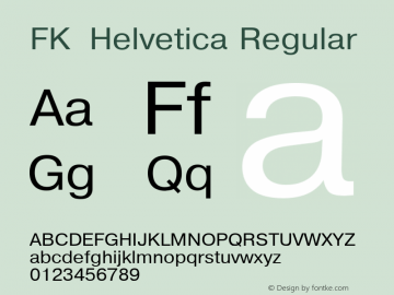 FK Helvetica Converted from c:\font\kaz\good\novy\prima\FKHLV.TF1 by ALLTYPE Font Sample
