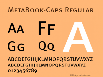 MetaBook-Caps 5.1; 1999 Font Sample