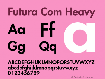 Futura Com Heavy Version 1.10; 2006图片样张
