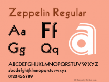 Zeppelin Regular Version 1.200;PS 001.002;hotconv 1.0.38图片样张