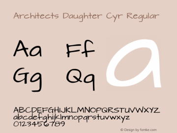 Architects Daughter Cyr 2.0; Cyr; Font Sample