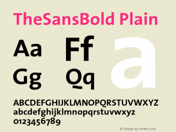 TheSansBold-Plain 001.100 Font Sample