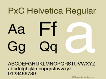 PxC Helvetica Version 1.0图片样张