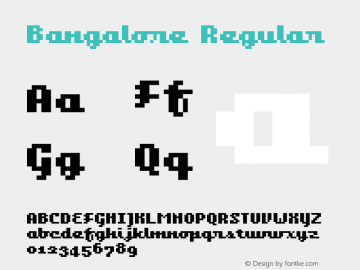 Bangalore Regular Macromedia Fon￿ographer 4.1J 98.10.3 Font Sample