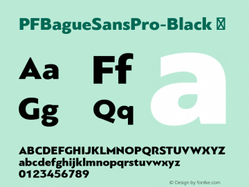 ☞PFBagueSansPro-Black Version 1.000;com.myfonts.easy.parachute.pf-bague-sans-pro.black.wfkit2.version.47sD图片样张