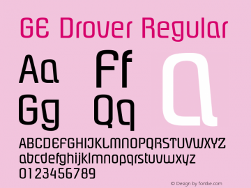 GE Drover Regular Version 1.0图片样张