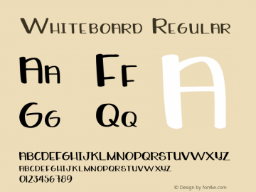 Whiteboard Regular Version 1.000 Font Sample