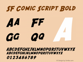 SF Comic Script Bold ver 1.0; 2000. Freeware. Font Sample