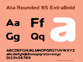 AtaRounded-85ExtraBold Version 1.000 Font Sample