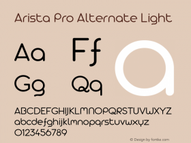 Arista Pro Alternate Light Version 1.000图片样张