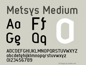 Metsys Medium Macromedia Fontographer 4.1.5 04/06/2002图片样张
