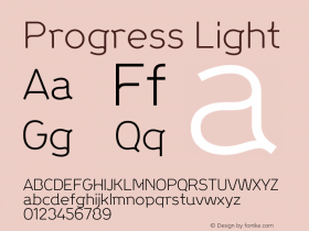 Progress Light Macromedia Fontographer 4.1.5 5/21/04 Font Sample