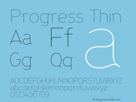 Progress Thin Macromedia Fontographer 4.1.5 5/21/04 Font Sample