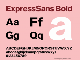 ExpressSans-Bold 001.000 Font Sample