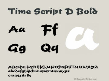 TimeScrD-Bold 001.005 Font Sample