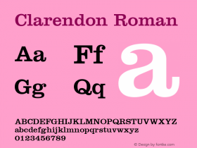 Clarendon Roman Version 001.001图片样张