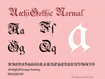 UechiGothic Normal 1.000 Font Sample