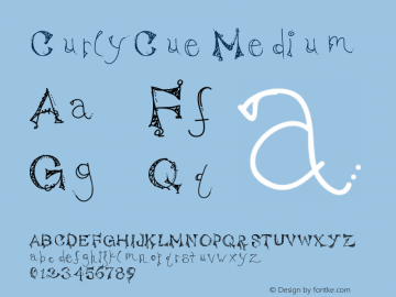 CurlyCue Medium Version 001.000 Font Sample