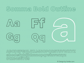 Somma Bold Outline Version 1.000图片样张