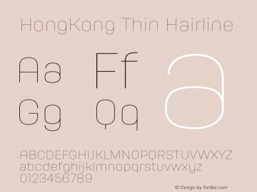 HongKong-ThinHairline Version 1.0图片样张