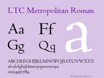 LTCMetropolitan-Roman Version 1.0 Extracted by ASV http://www.buraks.com/asv图片样张