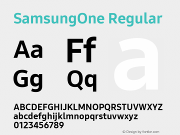 SamsungOne-800 1.000 Font Sample