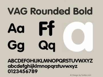 VAG Rounded Bold Version 001.001图片样张