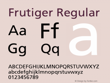 Frutiger Altsys Fontographer 3.5  10/5/95图片样张