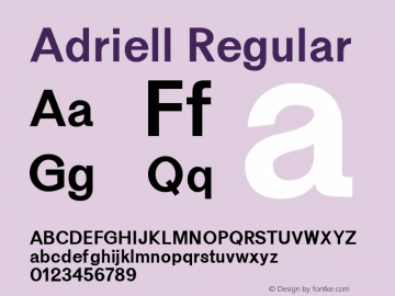 Adriell Regular Version 1.0 Font Sample