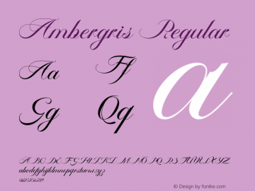 Ambergris 1.000 Font Sample