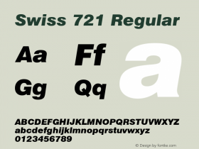 Swiss 721 Black Italic Version 2.0-1.0图片样张