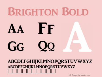 Brighton Bold Altsys Metamorphosis:10/26/94 Font Sample