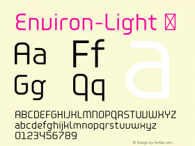 ☞Environ-Light Version 001.000;com.myfonts.easy.madtype.environ.light.wfkit2.version.4hHD Font Sample