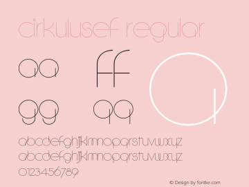 CirkulusEF 001.001 Font Sample