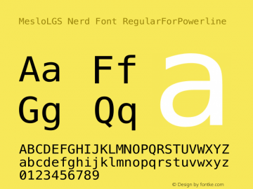 Meslo LG S Regular for  Nerd Font Complete 1.210图片样张