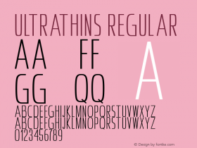 Ultrathins Version 1.00 July 30, 2017, initial release Font Sample