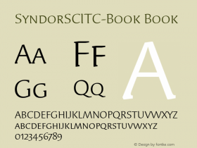 SyndorSCITC-Book Book Version 1.00 Font Sample