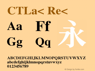 CTLa< vers< Font Sample