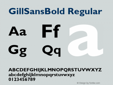 GillSansBold Macromedia Fontographer 4.1.2 1/7/04图片样张