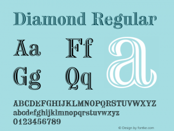 Diamond 001.005 Font Sample