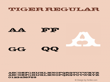 Tiger 001.004 Font Sample