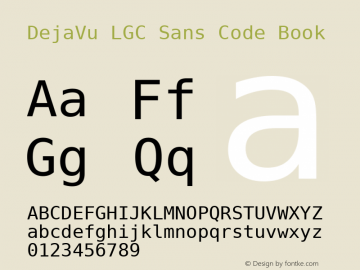 DejaVu LGC Sans Code Version 1.2.2 Font Sample
