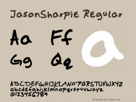 JasonSharpie Version 1.00 November 27, 2013, initial release Font Sample