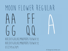 Moon Flower Version 2.00 Font Sample