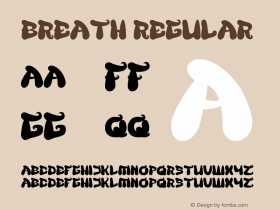 BREATH Version 1.00 April 17, 2014, initial release Font Sample