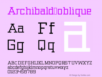 Archibald Version 1 Font Sample