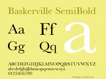 Baskerville SemiBold 13.0d1e10图片样张