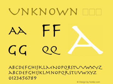  常规体  Font Sample