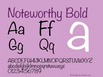 Noteworthy Bold 13.0d1e11图片样张