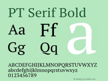 PT Serif Bold 13.0d2e1 Font Sample